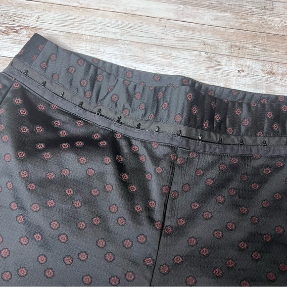 💚Tessuto black/burgundy print pants - Picture 4 of 8